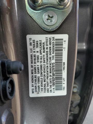 VIN 19XFB2F56FE297875 2015 HONDA CIVIC no.12