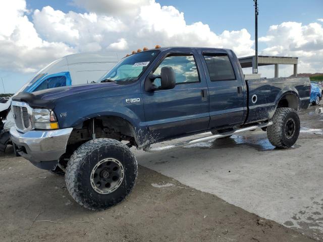 FORD F350 SRW S 2002 blue crew pic gas 1FTSW31S12EC95592 photo #1