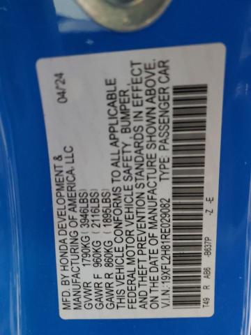 2024 HONDA CIVIC SPOR - 19XFL2H81RE029082