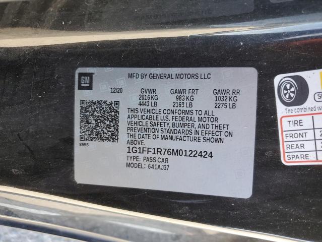 2021 CHEVROLET CAMARO LZ - 1G1FF1R76M0122424