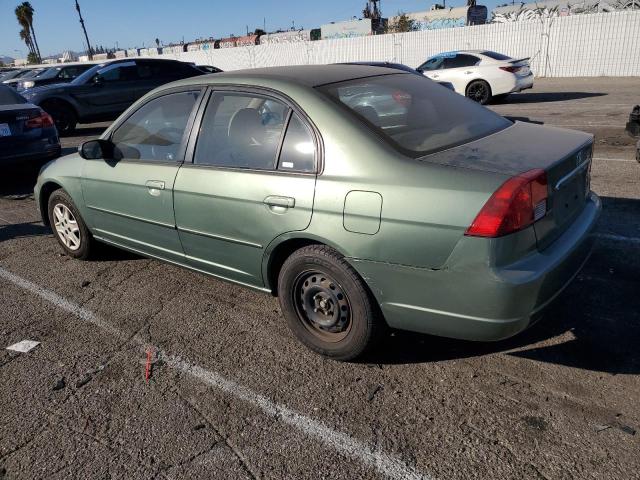 HONDA CIVIC LX 2003 green  gas 2HGES16533H590978 photo #3