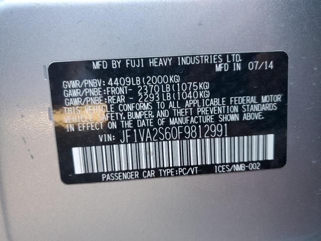 2015 SUBARU WRX STI LI JF1VA2S60F9812991