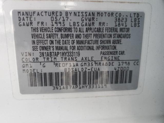 2017 NISSAN SENTRA S - 3N1AB7AP1HY333119