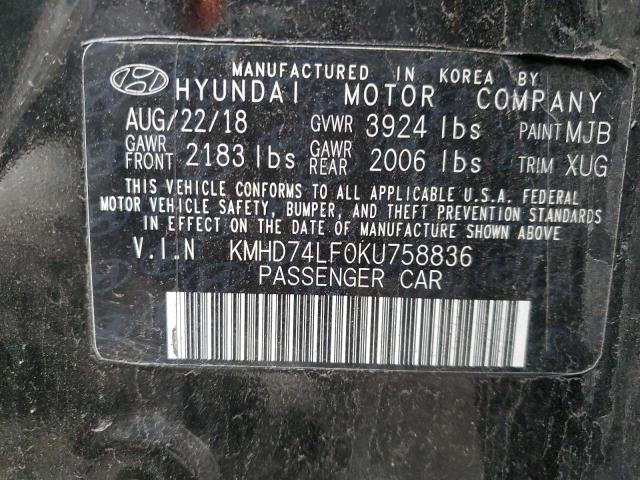 2019 HYUNDAI ELANTRA SE - KMHD74LF0KU758836