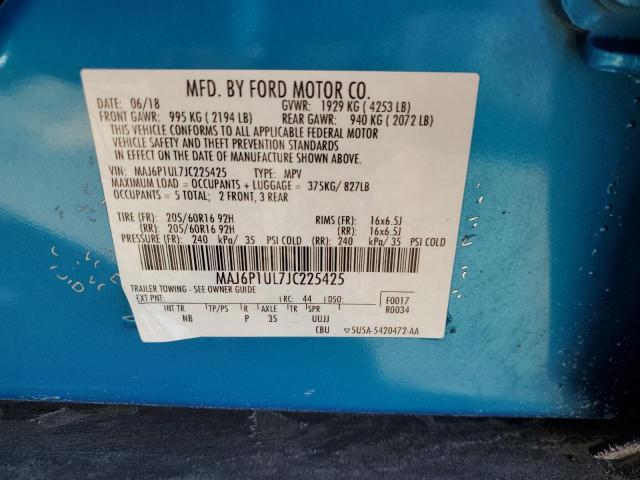 2018 FORD ECOSPORT S - MAJ6P1UL7JC225425