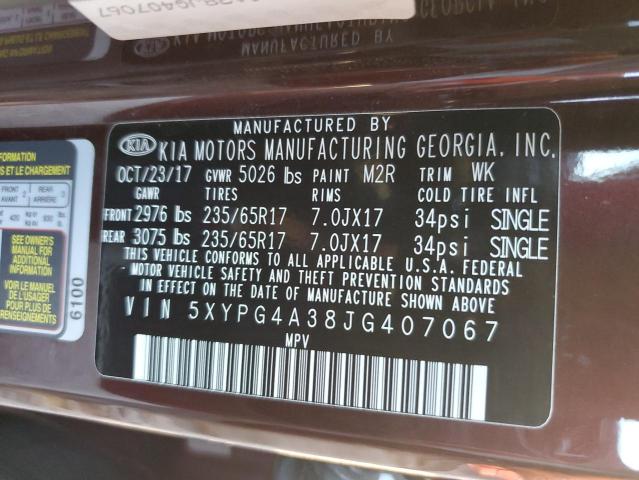 2018 KIA SORENTO LX - 5XYPG4A38JG407067