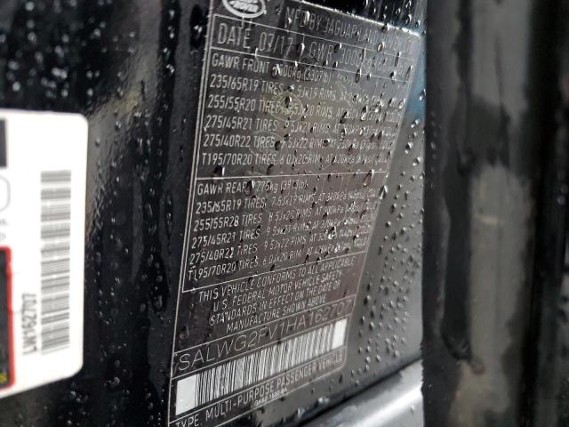 2019 LAND ROVER RANGE ROVE - SALWG2FV1HA162707