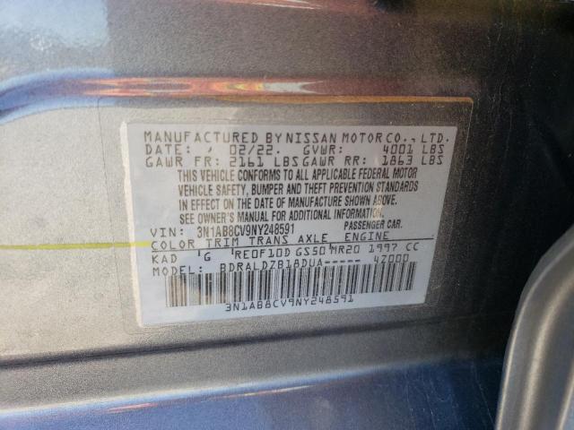 2022 NISSAN SENTRA SV - 3N1AB8CV9NY248591
