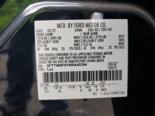 2022 FORD MAVERICK X - 3FTTW8F97NRA45394
