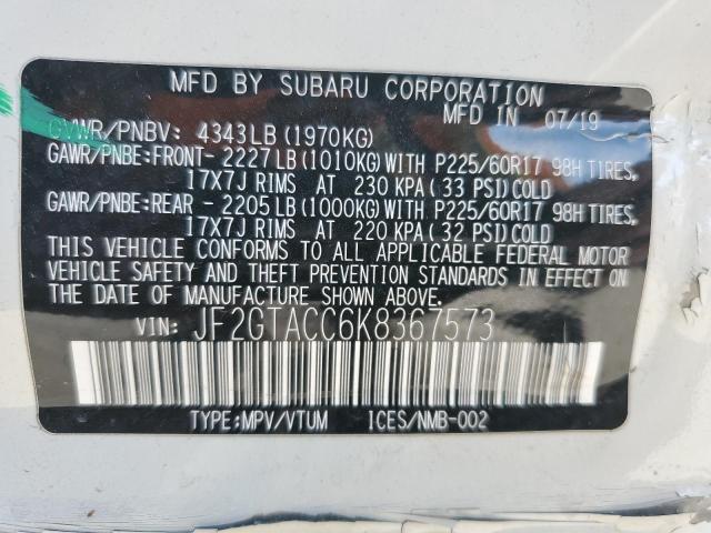 2019 SUBARU CROSSTREK - JF2GTACC6K8367573
