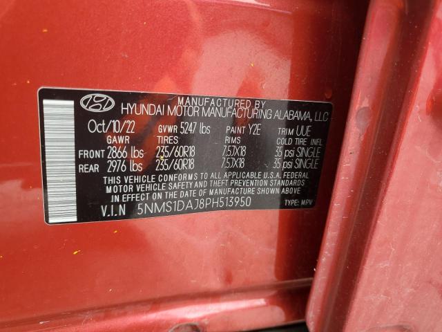 VIN 5NMS1DAJ8PH513950 2023 HYUNDAI SANTA FE no.14