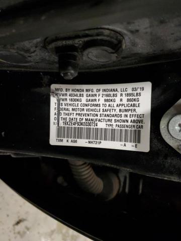 2019 HONDA INSIGHT TO 19XZE4F93KE030724