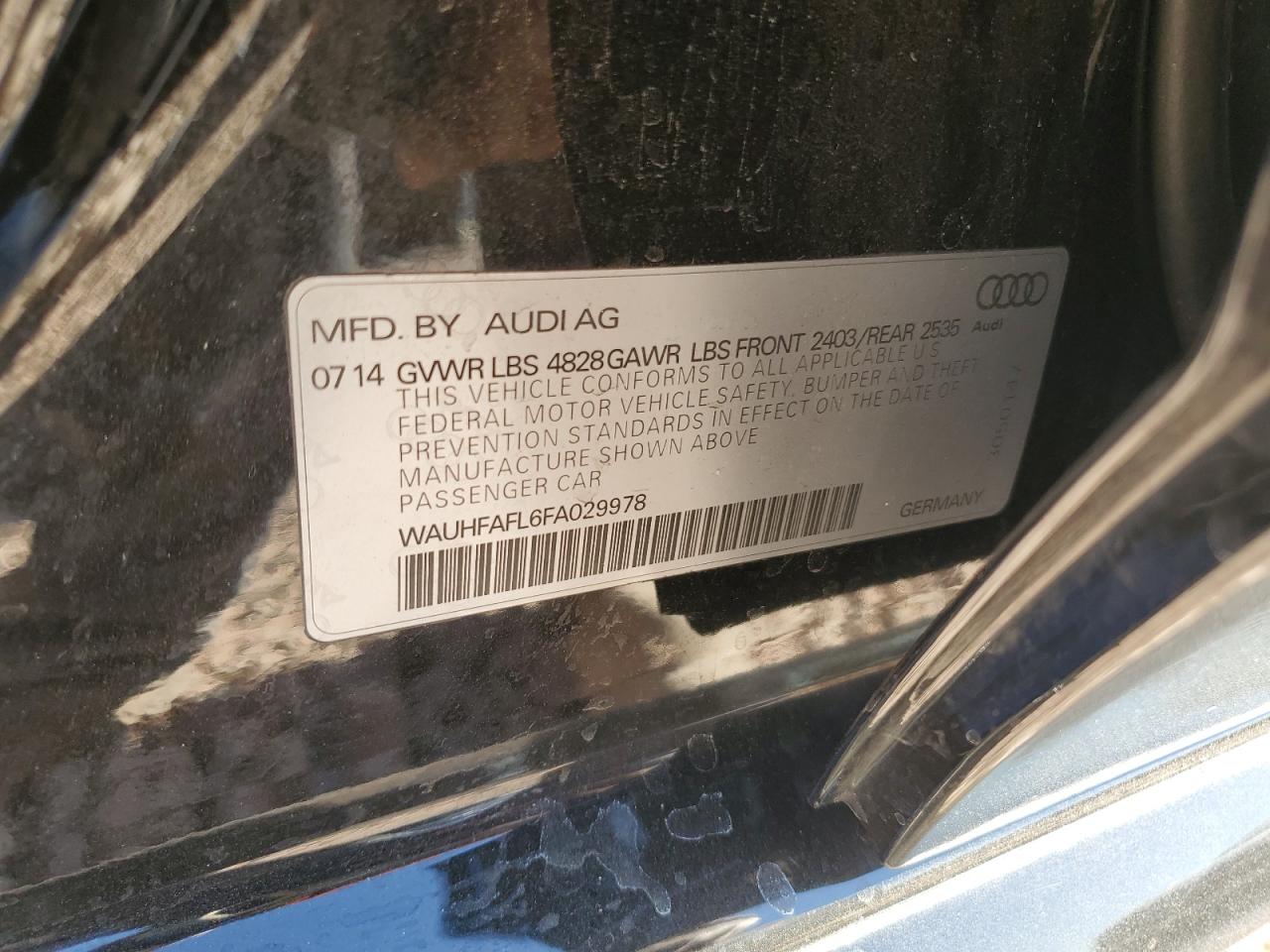 Lot #3033169196 2015 AUDI A4 PREMIUM