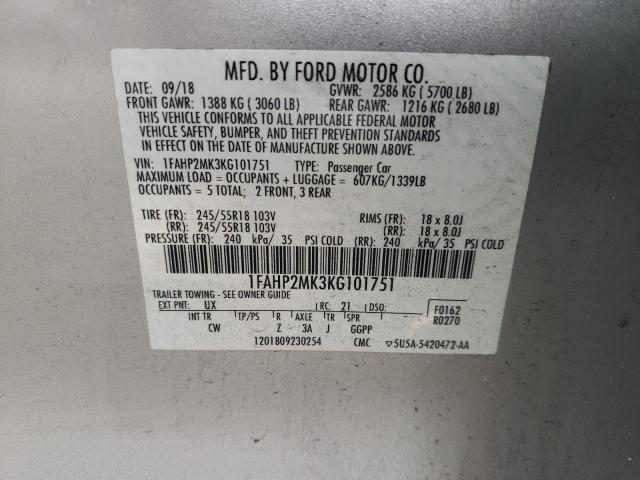 2019 FORD TAURUS POL - 1FAHP2MK3KG101751