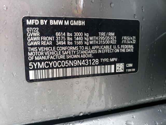 2022 BMW X6 M 5YMCY0C05N9N43128