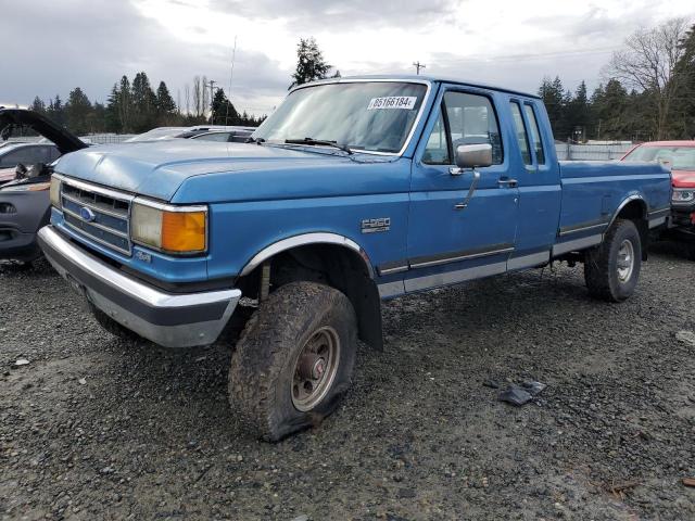 FORD F250 1990 blue  gas 1FTHX26G9LKB48266 photo #1