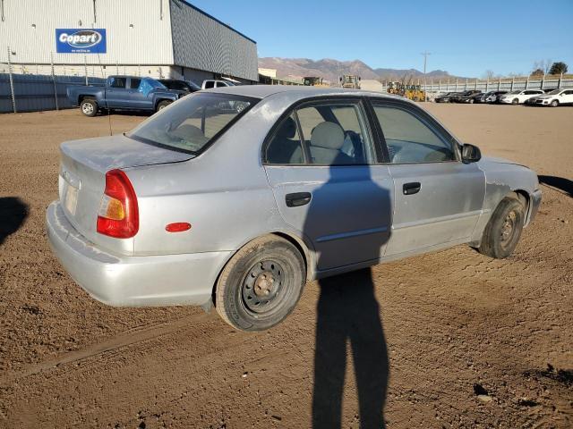 HYUNDAI ACCENT GL 2002 silver sedan 4d gas KMHCG45C52U313944 photo #4