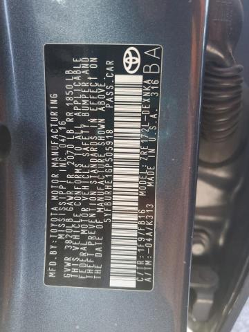 2016 TOYOTA COROLLA L - 5YFBURHE1GP505918
