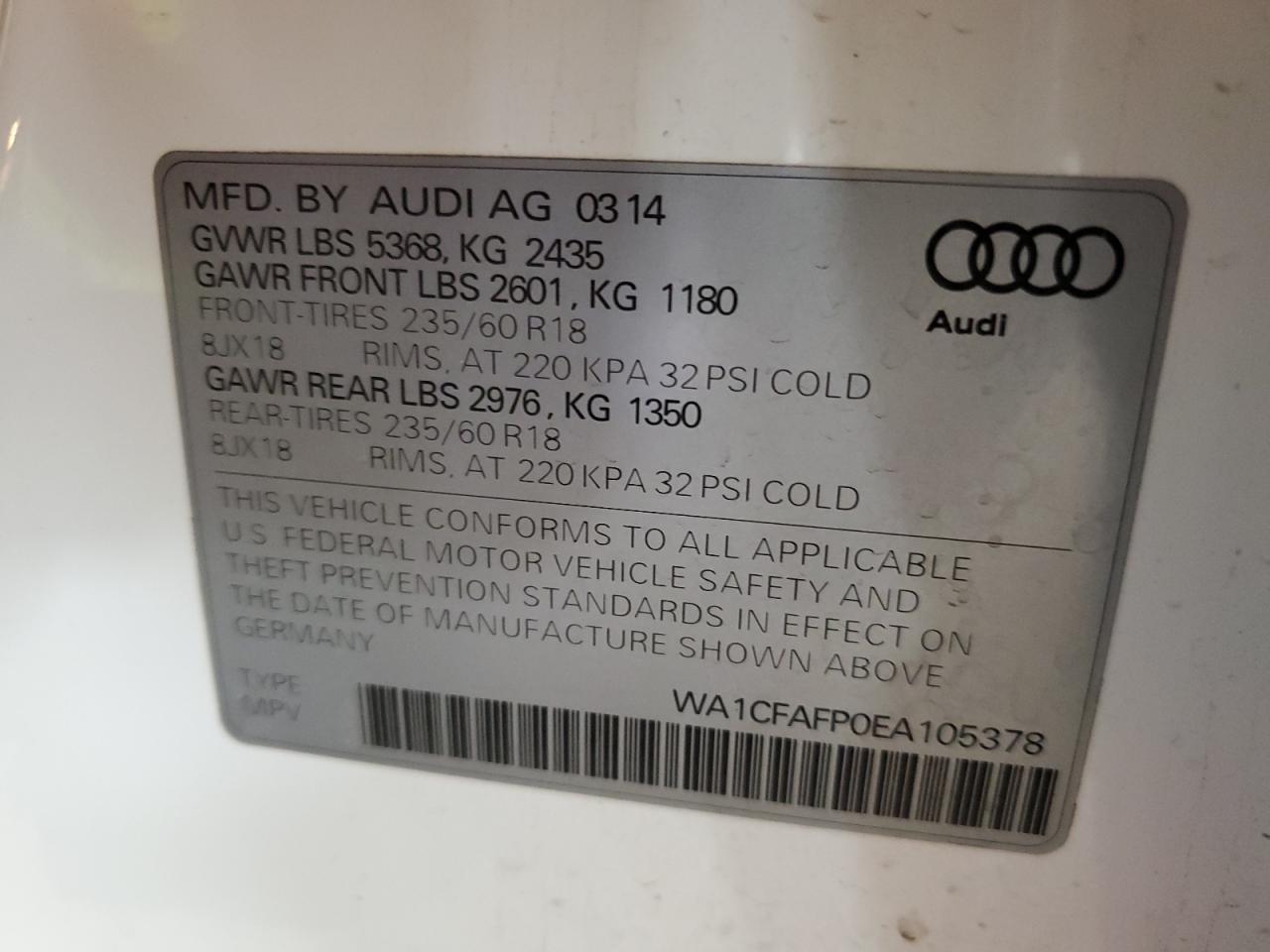 Lot #3036964762 2014 AUDI Q5 PREMIUM