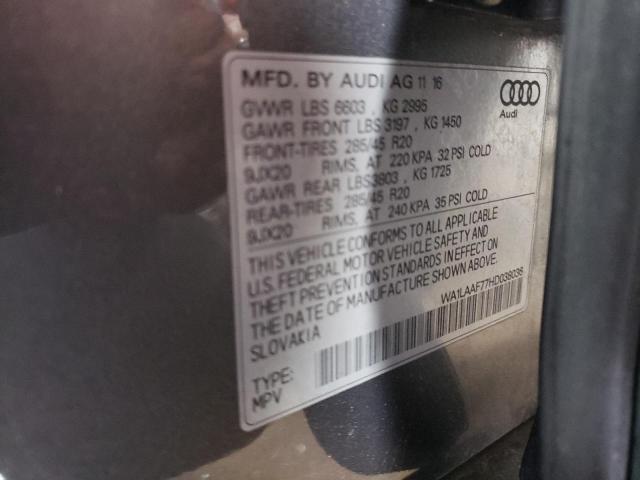 2017 AUDI Q7 PREMIUM - WA1LAAF77HD038036
