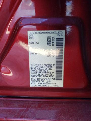 2016 NISSAN ALTIMA 2.5 - 1N4AL3AP1GC246028
