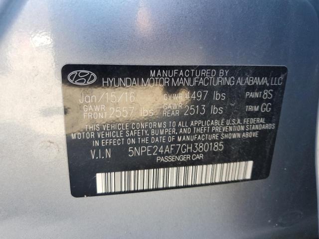 VIN 5NPE24AF7GH380185 2016 HYUNDAI SONATA no.12