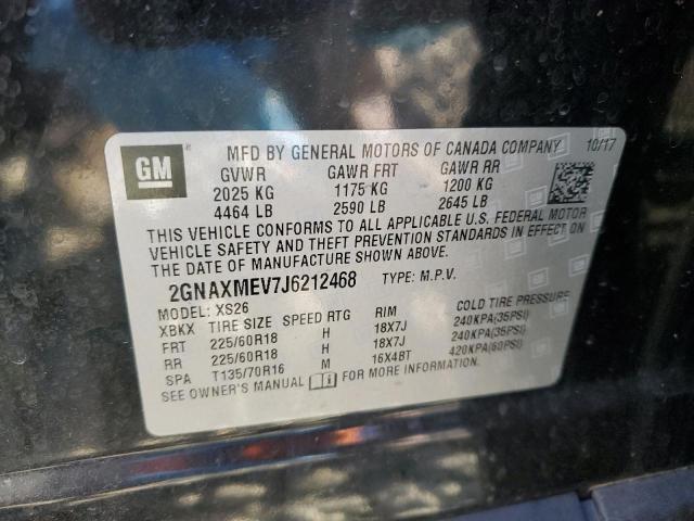 2018 CHEVROLET EQUINOX PR - 2GNAXMEV7J6212468