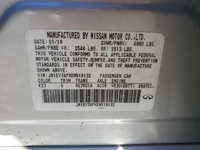 2019 INFINITI Q50 LUXE - JN1EV7APXKM519132