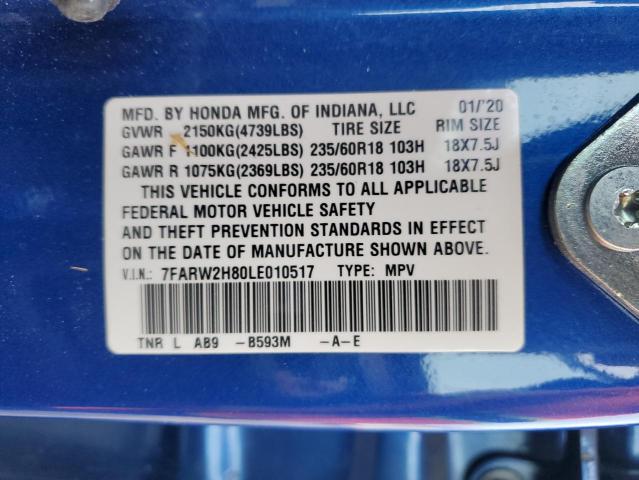 2020 HONDA CR-V EXL - 7FARW2H80LE010517