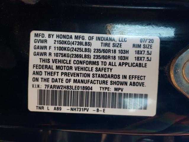 VIN 7FARW2H83LE018904 2020 HONDA CRV no.13