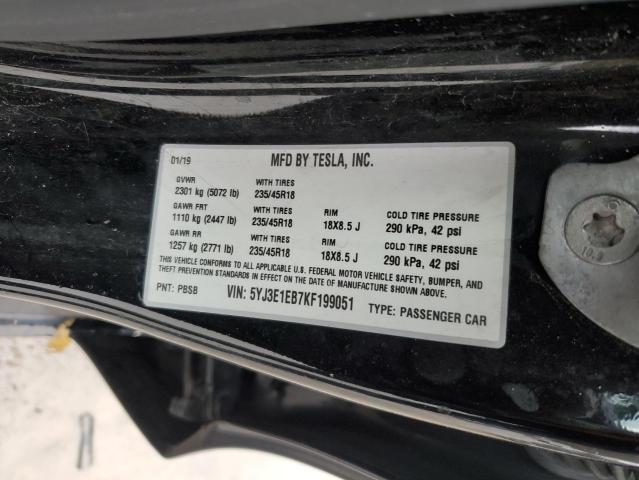 2019 TESLA MODEL 3 - 5YJ3E1EB7KF199051