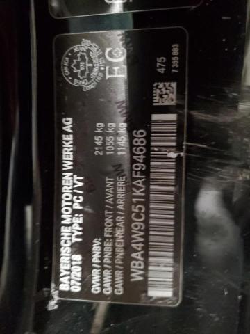 2019 BMW 440XI WBA4W9C51KAF94686