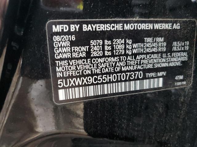 2017 BMW X3 XDRIVE2 - 5UXWX9C55H0T07370