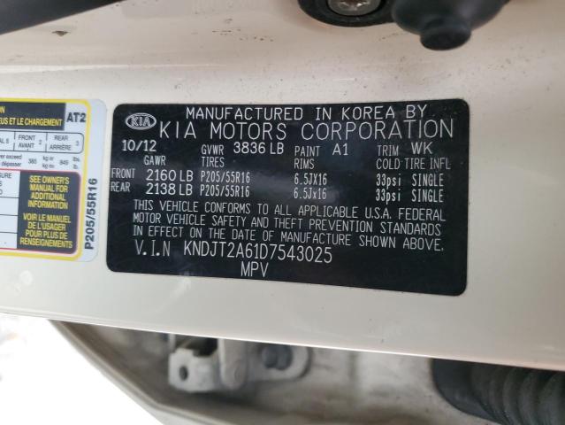 VIN KNDJT2A61D7543025 2013 KIA SOUL no.13