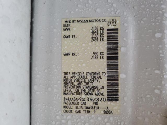 2016 NISSAN MAXIMA 3.5 - 1N4AA6AP2GC392820