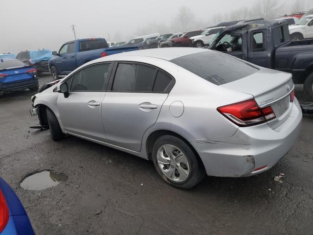 HONDA CIVIC LX 2013 silver  gas 19XFB2F55DE250401 photo #3