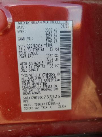2016 NISSAN ROGUE S - 5N1AT2MT5GC735525