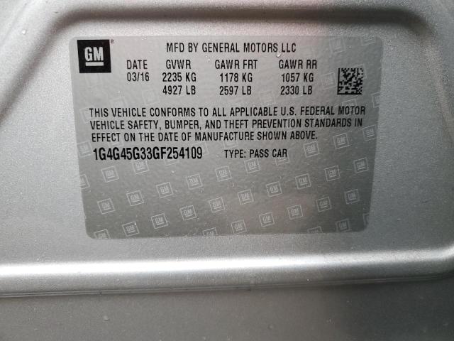 2016 BUICK LACROSSE S 1G4G45G33GF254109