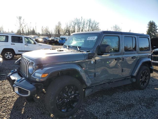 JEEP WRANGLER U 2022 gray  hybrid engine 1C4JJXP62NW198525 photo #1