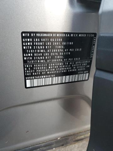 2021 VOLKSWAGEN TIGUAN S - 3VV0B7AX4MM040780