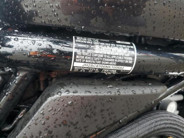 2022 HONDA CMX1100 A JH2SC8306NK100682