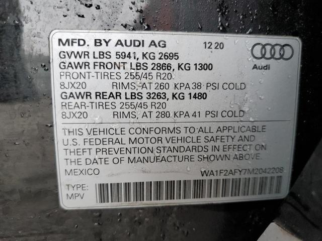 2021 AUDI Q5 E PREST WA1F2AFY7M2042208
