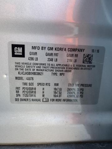 2017 BUICK ENCORE PRE - KL4CJASBXHB038621