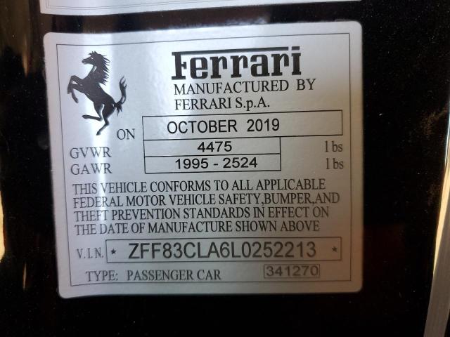 2020 FERRARI 812 SUPERF ZFF83CLA6L0252213