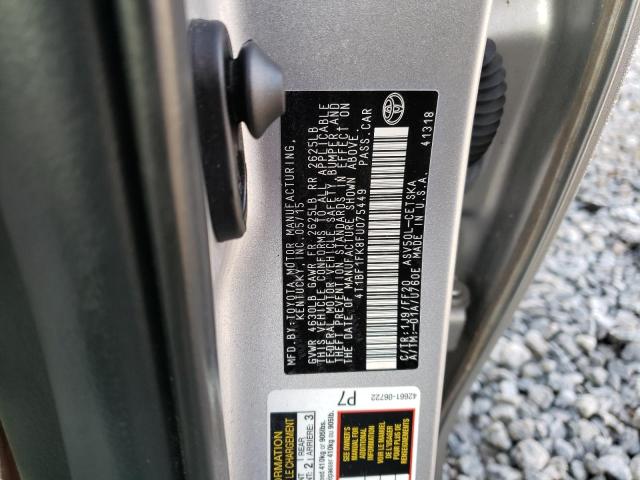 2015 TOYOTA CAMRY LE - 4T1BF1FK8FU075449