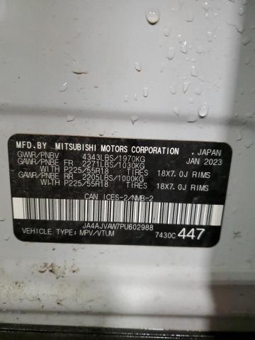 2023 MITSUBISHI RVR SE JA4AJVAW7PU602988