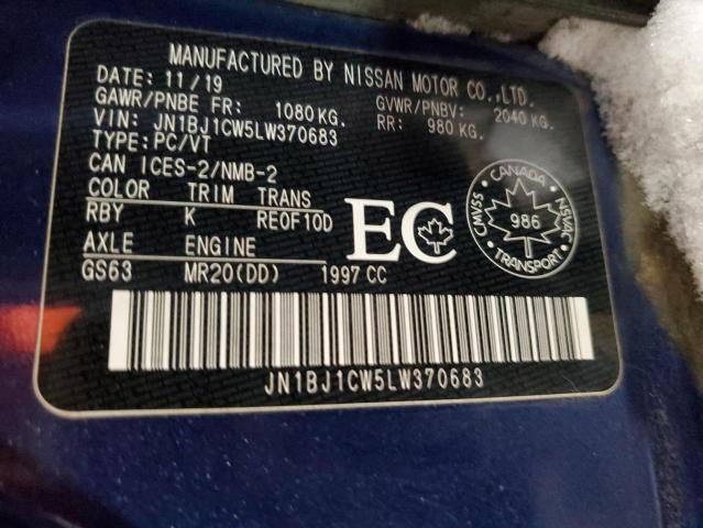 2020 NISSAN QASHQAI JN1BJ1CW5LW370683