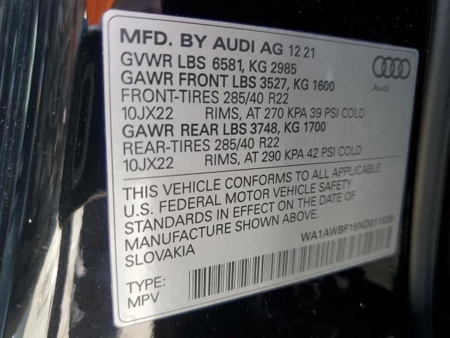2022 AUDI SQ8 PREMIU WA1AWBF15ND011035