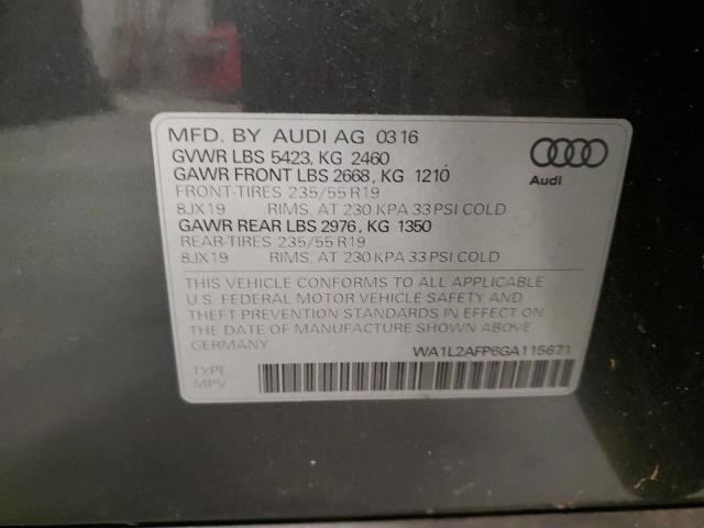 2016 AUDI Q5 PREMIUM - WA1L2AFP6GA115671
