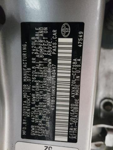 2018 TOYOTA CAMRY L - 4T1B11HK8JU140417